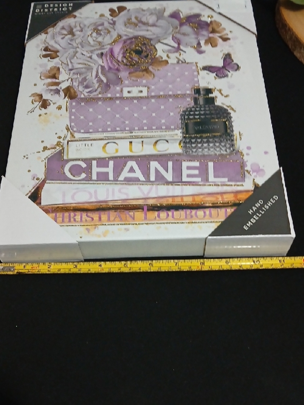 Luxury Perfume Stack Wall Art - Lavender & Gold NWT - Picture 4 of 7